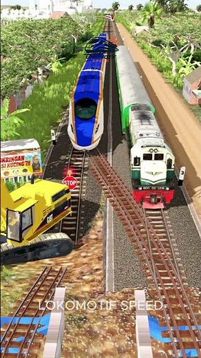 Kereta Api Cepat Pindah Rel Di Jembatan Rusak #train #railway #railtrack