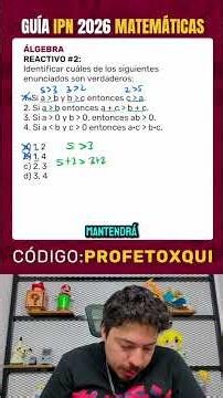 Item #2 Algebra – IPN Exam Guide 2026