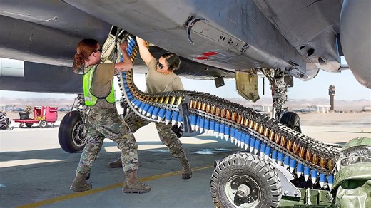 Loading Thousands of 20mm Rounds into US Most Feared Fighter Jet