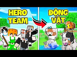 Minecraft nhưng Bạn Là Động Vật | Siro Cay Cú Vì Kamui Team Up Cùng Sammy Và Mèo Simmy