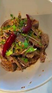 Sweet Liver ... Thai Spicy Salad #cooking #thaionline #thaicooking #thaifood #thaifoodie #food