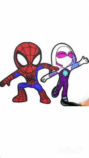 Coloring Spidey and His Amazing Friends #shorts #drawing #shortsvideos #spiderman