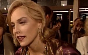 Sharon Stone gets seriously pranked at Basic Instincts film premiere