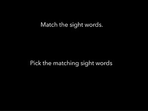 Match The Sight Words