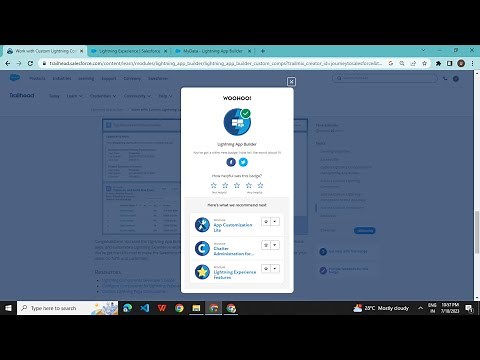 Lightning App Builder | Work with Custom Lightning Components | Trailhead/Salesforce