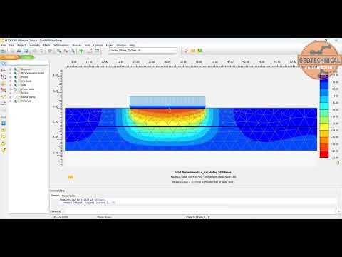 8- Settlement and modulus of subgrade reaction of the raft foundation using Plaxis 2D 2024.