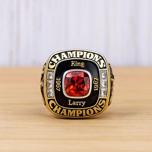 Personalized Championship Ring With Custom Engravings, Men's Chunky Championship Ring, Customized Championship Ring With Colored Stone - Etsy