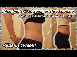-6LBS IN 1WK?! chloe ting's *NEW* 2020 summer shred challenge | WEEK ONE RESULTS
