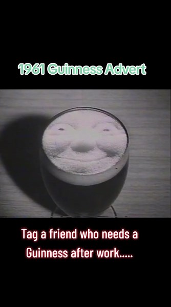 1962 Guinness Advert: Vintage Black-and-White TV Commercial