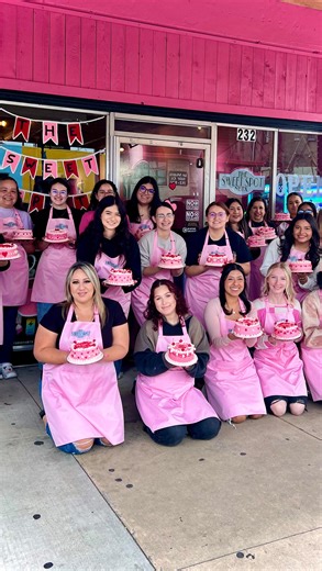 The Cake Bar 🎂 on Instagram: "Our 2025 Galentines cake decorating class! 💘👩🏻‍🤝‍👩🏾 Will you be at ours this year!? 🍰 Sign up at www.thecakebartx.com ⭐️ Ages 10+ ⭐️ Hosted at our sister location The Sweet Spot in downtown San Marcos 🩷 📆 Galentines class: February 6th @7pm 📆 Couples class: February 13th @7pm Location: 232 N LBJ Dr San Marcos, TX #activities #cakedecorating #sanmarcos #newbraunfels #texas"