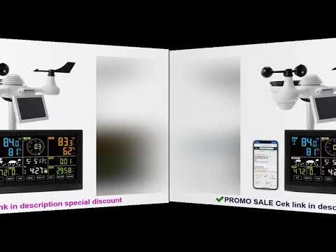SucceBuy 7-in-1 Wi-Fi Weather Station 7.5 in Color Display + Solar Wireless Outdoor Sensor Alarm Ale
