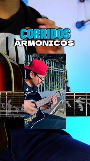 Como Tocar Corridos - Armónicos en Guitarra!!🎸Tutorial✅ #guitarra #pesopluma #tutoriales #consejos #reels | Estilo Music
