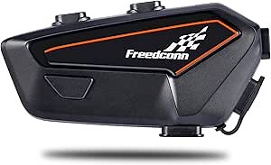 FreedConn F1 Motorcycle Helmet Bluetooth Headset with CVC Noise Cancellation, Stereo Music, Bluetooth 5.2, IP65 for Motorcycle Touring, Snowmobile/ATV