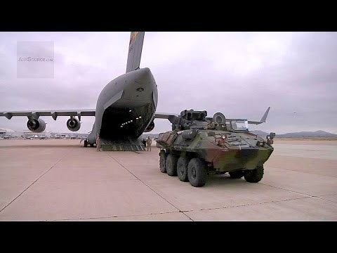 LAV-25 Loading & Unloading With C-17 Globemaster