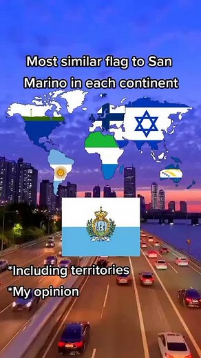 Most Similar Flags to San Marino Across Continents