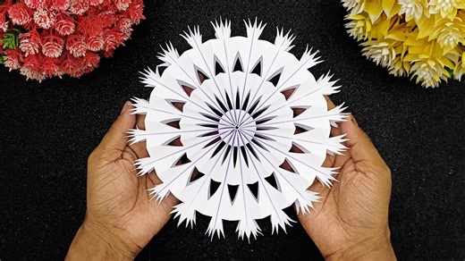 Snowflake Design ❄❇ Handmade Paper Snowflake Making Ideas ❄🌟 Seasonal Decoration Snowflake #fblifestyle #christmasdecor #Xmas2025 | DIY And Paper Crafts