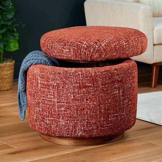 Build your own round storage ottoman from scratch