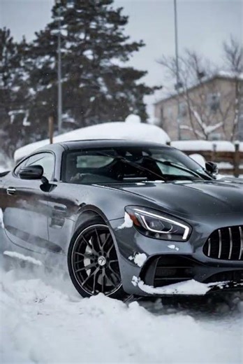 Mercedes AMG Snow Drift Went Way Too Hard 🔥 #cars #viral #trending
