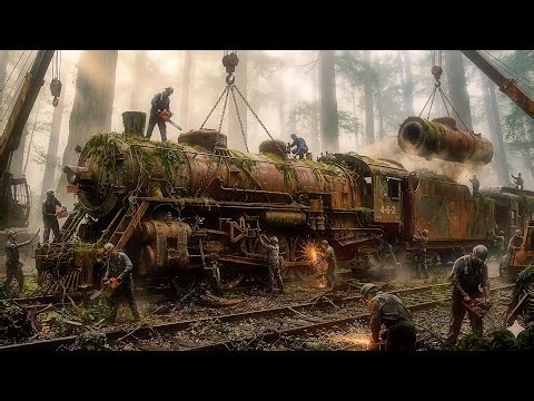 Abandoned 100-Year-Old Steam Locomotive Restoration | Full Factory Process 🚂