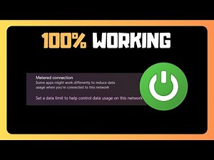 How to EASILY ENABLE Metered Connection In Windows