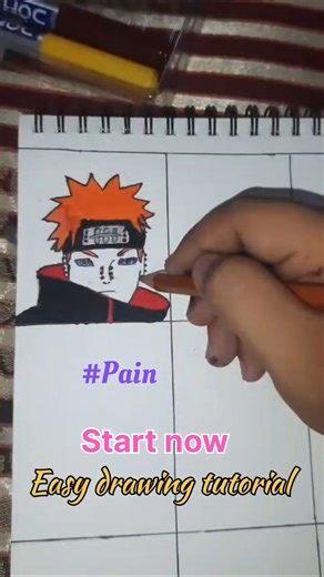 Pain Anime Sketch Drawing Tutorial #animeart #shorts