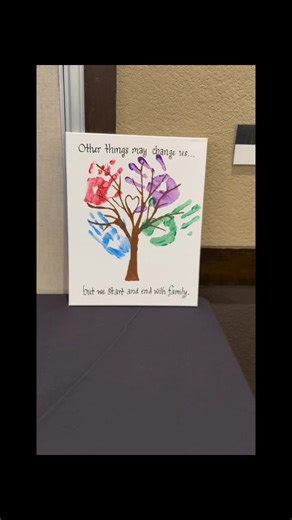 “Other things may change us, but we start and end with family”. At our Great Wolf Lodge event families came together to create a beautiful canvas filled with their hand prints. Each one a unique branch on their family tree. A reminder of the strength and unity that holds these families together during their battles with #childhoodcancer. | Carson's Crusaders Foundation | Facebook