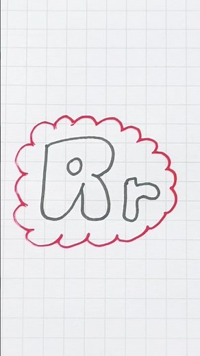 R Bubble letter||How to draw bubble letter R||