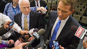 McCain and Flake's 2017: A sad prognosis, a crazed gunman and a dramatic decision