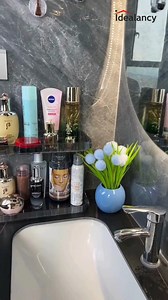 5.6K views · 18 reactions | 2 Tier Acrylic Makeup Organizer Shelf Rack Elevate your vanity setup with this sleek 2-tier acrylic organizer, designed to keep your makeup essentials stylishly arranged and within reach. #MakeupOrganizer #AcrylicShelf #newarrivals | Idealancy | Facebook