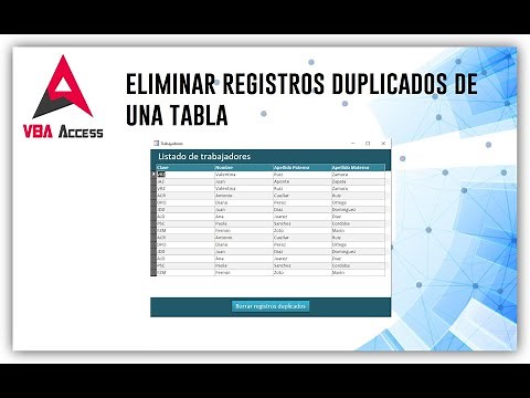 Eliminar registros duplicados de una tabla.