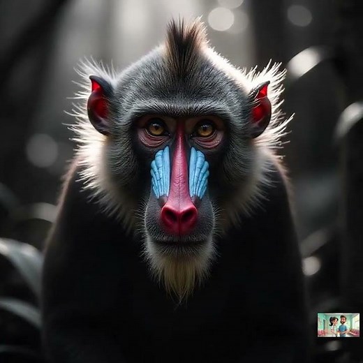 Mandrill Sounds - Animal Sounds #shots #monkey #animalsounds