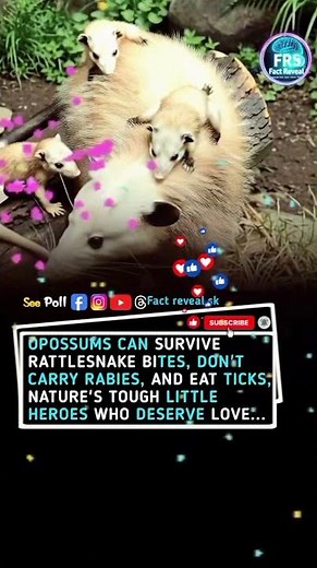 Opossums: Nature's Tough Little Heroes Who Survive Rattlesnake Bites!