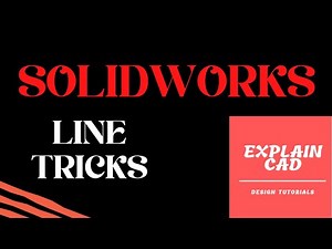 SOLIDWORKS LINE TRICK FOR CREATE MULTIPLE LINES WITH SINGLE SELECTION OF LINE