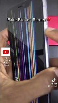 Fake broken screen prank on iPhone