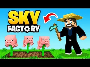 I MADE A POOP FARM IN SKY FACTORY (Minecraft)