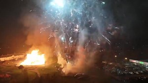 Bonfire and fireworks in Birkenhead last night. Credit: KC Imageworks | Lovely Liverpool by photographer Dave Wood