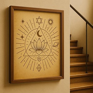 Mystischer Lotus Heilige Geometrie Print: Boho spirituelle Wand Kunst (Digitaler Download) - Etsy.de