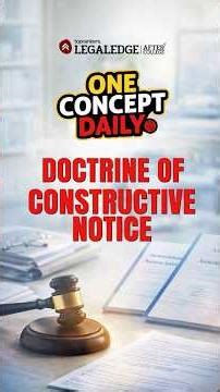 Doctrine of Constructive Notice in Company Law | MOA & AOA | Corporate Law Concept #shorts