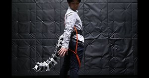'arque' is a robotic tail that improves human agility and balance
