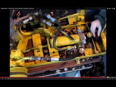 HOME MADE HYDRAULIC BLACK WALNUT CRACKER / SHELLER