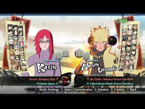 Characters Select Screen - Naruto Shippuden Ultimate Ninja Storm 4