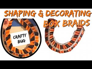 HOMECOMING MUM BOX BRAID TEARDROP & U-SHAPES; homecoming mums braids and chains