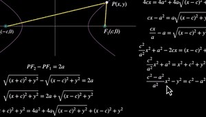 Equation of a hyperbola using its definition