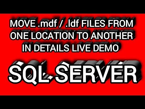 SQL Server .mdf and .ldf files location change from one drive to another drive. Move .mdf and .ldf