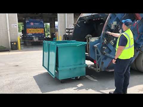 WHR 2 cubic yard Rear Load Compactor Container Service Test