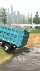 Trucks passing through the river | MudRunner Gameplay