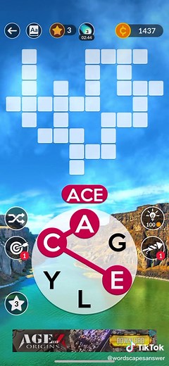 Level 87 of Wordscapes #wordscapes #answers #fyp #help #wordscapesanswers