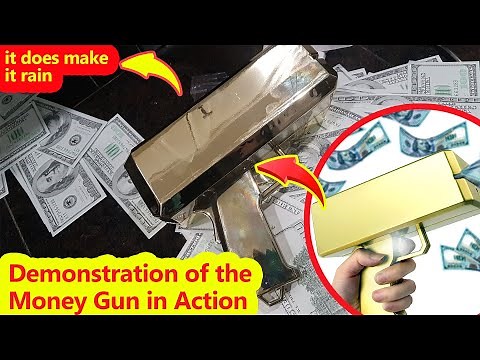 Coolest Cash Gun Toy * Make It Rain Spray Money Gun Review * Money Shooter Novelty Gun for All Ages