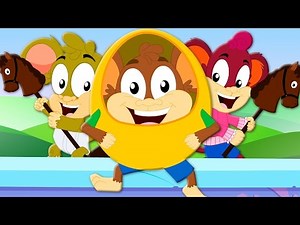 Monkey Rhymes | Humpty Dumpty Sat On A Wall | Nursery Rhymes | Baby Rhyme