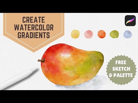 How to Paint a Realistic Watercolor Mango Fruit in Procreate | Beginner Friendly Procreate Tutorial